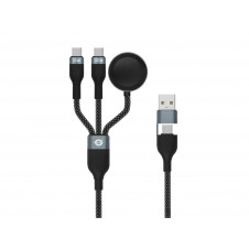 Conceptronic ETTA08B15 cable USB USB 2.0 1,5 m USB A 2 x USB C Negro