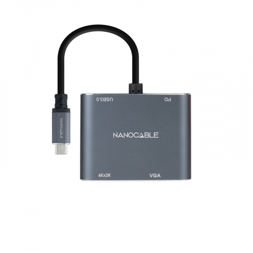 CONVERSOR USB-C A HDMI/H-VGA/H-USB-A/H-USB-C/H