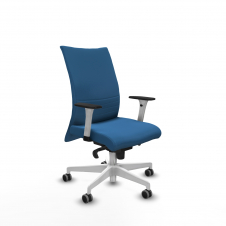 Piqueras y Crespo Albacete confidente sincro similpiel azul claro brazos 1D blancos base blanca ruedas 65mm engomadas