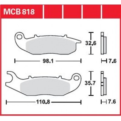 Pastillas de freno metal sinterizado SV TRW MCB818