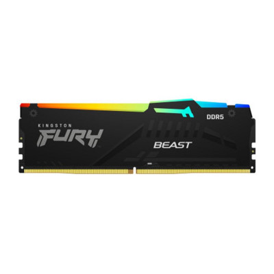 Memoria ram ddr5 16gb kingston - 6400mt - s - fury beast rgb - cl32 - negro