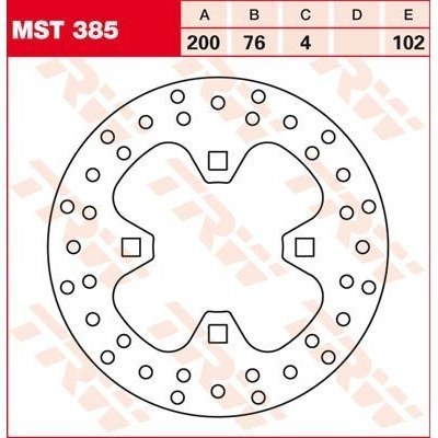 Disco de freno fijo redondo hasta 219 mm TRW MST385