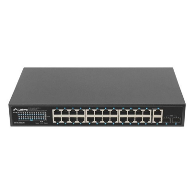 Switch lanberg 24 puertos 1gb poe+ - 2x sfp 2x gbit ethernet 360w rack 19 pulgadas