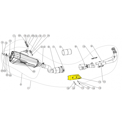 Componentes de recambio AKRAPOVIC P-HSYA14