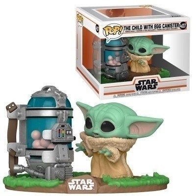 Funko pop deluxe star wars the mandalorian baby yoda con tarro de huevos 50962
