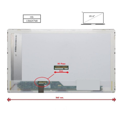 Pantalla para portátil LED 15.6 30 pines WXGA