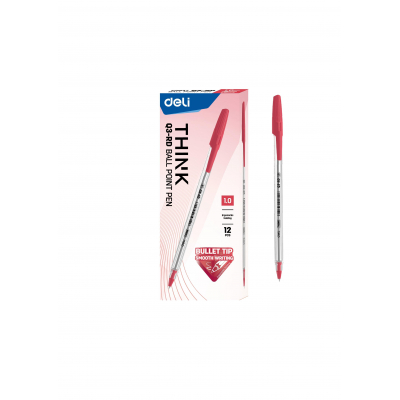 DELI boligrafo Think punta redonda 1,0mm rojo