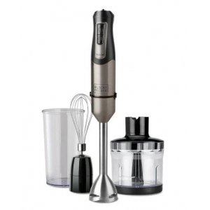 Batidora de mano Black & Decker BXHBA1200E, 1200W, con accesorios