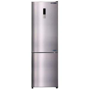 Frigorífico combi Infiniton FGC-213X, 200 x 59.5 x 63.5 cm, No Frost, clase E, 243 kWh año, 42dB, 351 litros, cajón Fresh zone, Inverter, reversible, display, inox