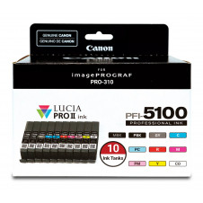 Canon PFI-5100 Multipack cartucho de tinta 10 pieza(s) Original Rendimiento estándar Cian, Negro mate, Negro