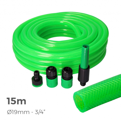 Kit manguera de jardin estandar 15 m (3/4 19 mm)