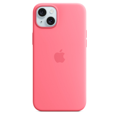 Funda de silicona con MagSafe para el iPhone 15 Plus - Rosa