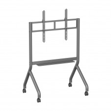 AISENS Soporte de suelo Eco con rueda, 1 bandeja para pantalla interactiva/TV 90kg de 55