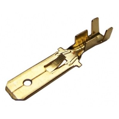 Terminales Faston Macho 6,3mm con Reten sin Aislar (Blister 20 terminales)