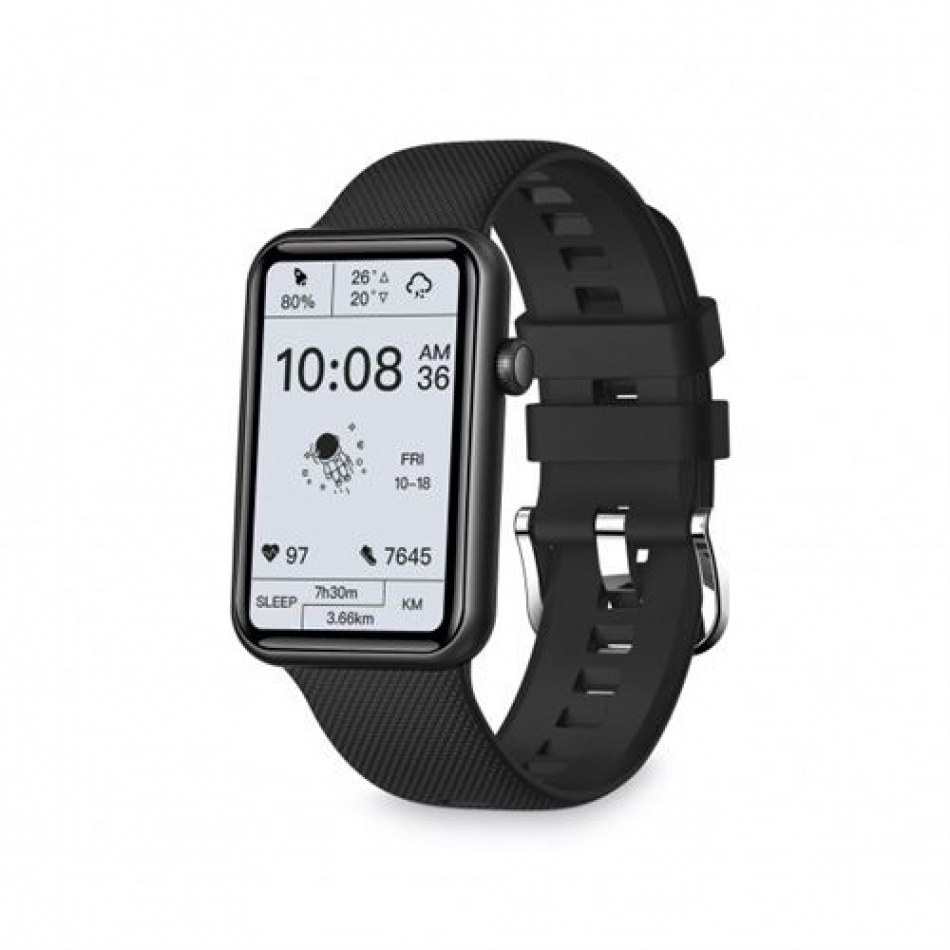 Ksix Tube Reloj Smartwatch Pantalla 1.57 - Bluetooth 5.0 BLE - Autonomia hasta 7 dias - Resistencia al Agua IP67 - Color Negro