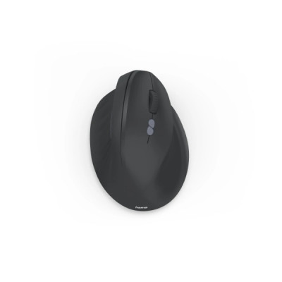 Hama EWM-500R Raton Optico Vertical Inalambrico para Diestros 1600dpi - Ergonomico - 7 Botones - Rango 10m - Silencioso - 7.1x8.6x11.5cm - Color Negro