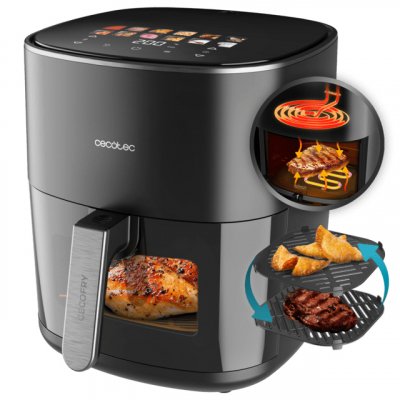 Cecofry&Grill Duoheat 6500 Sencillo 6,5 L Independiente 2200 W Freidora de aire caliente Negro