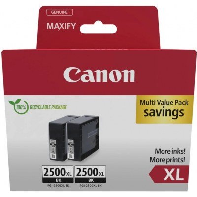Canon PGI-2500XL Multipack de 2 Cartuchos de Tinta Originales Negro - 9254B011