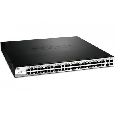 Switch d - link 52 puertos gestionable 48 gigabit ethernet 10 - 100 - 100 poe 4 sfp