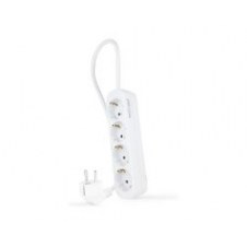 Regleta Nanocable 4xschuko 1.4m Blanca