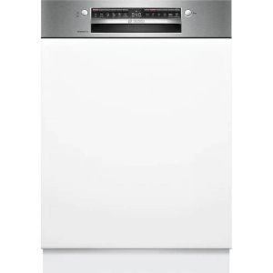 Lavavajillas semi-integrable Bosch SMI4ECS28E, Serie 4, 60 cm, 14 servicios, 3ª bandeja, clase A, 54 kWh año, 42dB, media carga, 6 programas, AquaStop, acero cepillado