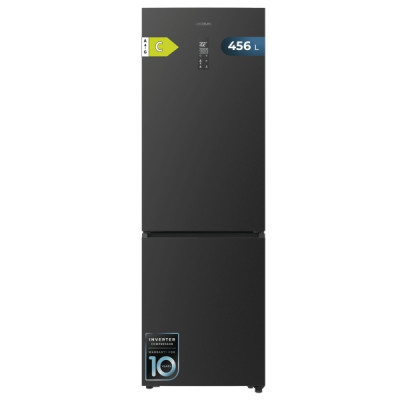 Cecotec Bolero CoolMarket Combi 456 Dark C Frigorifico Combi - Capacidad 456L - Compresor Inverter - Congelacion Ultrarapida - Silencioso - Frio Envolvente - Clase C - 201x59.5cm - Color Gris Oscuro