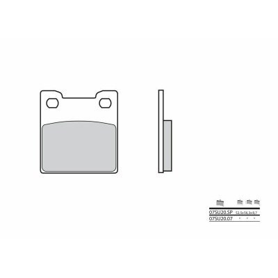 Pastillas de freno sinterizadas Brembo 07SU20SP 07SU20SP