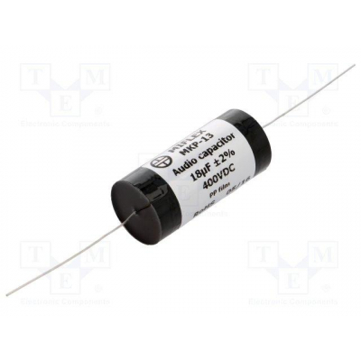 Condensador Polipropileno especial AUDIO 18uF 400Vdc Axial