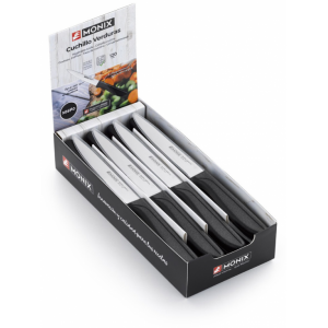 Set de 4 cuchillos para verdura Monix Verduras Colors, negro
