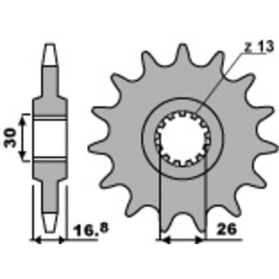 PBR Steel Standard Front Sprocket 2068 - 525 2068.14.18NC