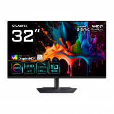 GIGABYTE MO32U2 Monitor Gaming OLED 32” 4K UHD - 3840 x 2160, 240Hz, 0.03ms, 250 cd/m², G-Sync Compatible, FreeSync Premium Pro, Display HDR True B
