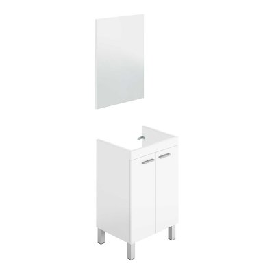 Mueble lavabo 50 2 puertas + espejo koncept (no contiene: lavabo, grifería, sifón y válvula)