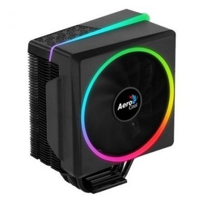 DISIPADOR AEROCOOL CYLON4ARGB - ALUMINIO - VENTILADOR 12CM - BARRA/ANILLO LED RGB - COJINETE HIDRÁULICO - SOCKETS COMPATIBLES SEGÚN ESPECIFICACIONES