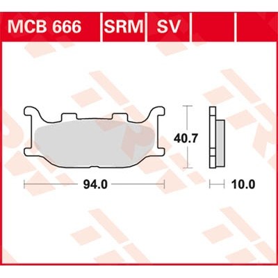 Pastillas de freno sinterizadas scooter serie SRM TRW MCB666SRM