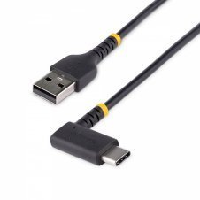 StarTech.com Cable 15cm USB A a USB C Acodado - en ?ngulo Recto - Cable USB-C de Carga Rápida - de Alta Resistencia - USB 2.0 A a USB Tipo-C - Fibra