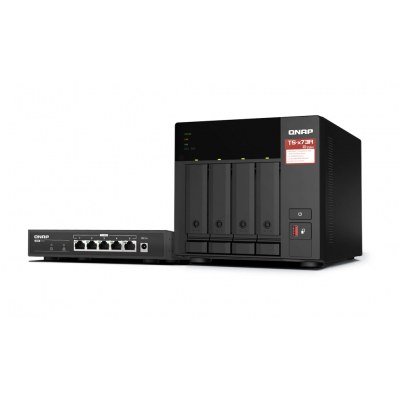 QNAP Pack NAS 4 BAH + SWITCH TS-473A-SW5T
