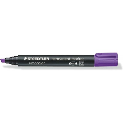Staedtler Lumocolor 350 Rotulador Permanente - Punta Biselada 2-5mm aprox. - Tinta Base de Alcohol - Secado Rapido - Color Violeta