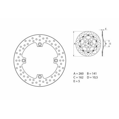 Disco de freno Brembo 68B407E3 68B407E3