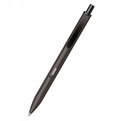 Dohe Elegance Pack de 4 Boligrafos - Punta Fina de 0,5mm - Fabricados en Aluminio - Tacto Soft - Color Negro