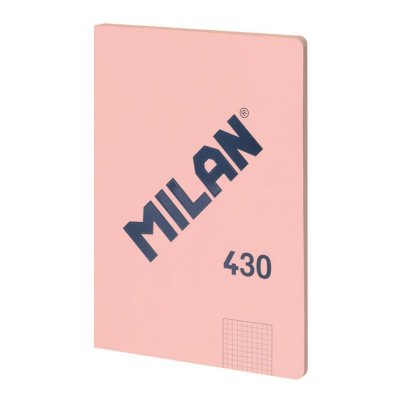 Cuaderno a4 cuadriculado encolado rosa