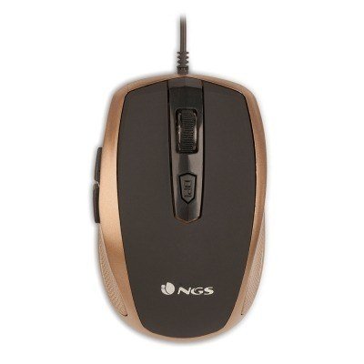 NGS Tick Raton USB 1600dpi - 5 Botones - Uso Diestro - Color Oro/Negro