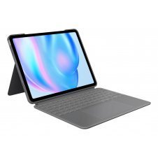 Logitech Combo Touch, Funda con Teclado, iPad Air 13 Pulgadas (M2)(2024) - Teclado retroiluminado extraíble con Soporte abatible, Escritura cómoda,