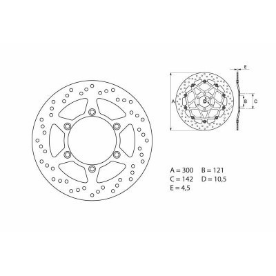 Disco de freno Brembo 68B407D5 68B407D5