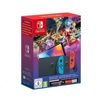 VIDEOCONSOLA NINTENDO SWITCH OLED NEON+MK8 +NSO 3M