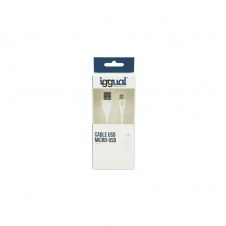 iggual Cable USB A/Micro-USB A 1 m Blanco