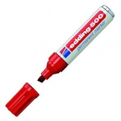 Rotulador Permanente Edding 500/ 2mm/ Rojo
