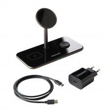 Intenso MB13 Auriculares, Smartphone, Reloj inteligente Negro USB Cargador inalámbrico Carga rápida Interior