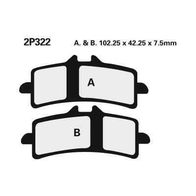 Juego pastillas de freno NISSIN 2P322ST Del. Daytona R / Panigale 2P-322ST