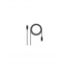 Cable Nanocable Cable USB 2.0 Tipo C a USB Tipo C Macho/Macho Negro 1m