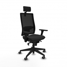 Piqueras y Crespo Horna sincro malla negra similpiel negro brazos 3D base piramidal cabecero 2D ruedas 65mm engomadas